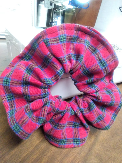 Blue/Red Flannel (REGULAR) Scrunchie