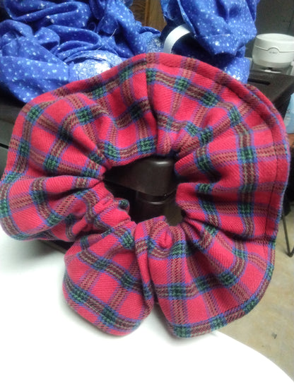 Blue/Red Flannel (REGULAR) Scrunchie