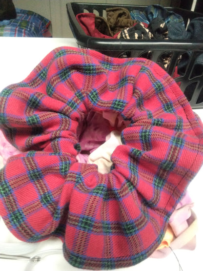 Blue/Red Flannel (REGULAR) Scrunchie