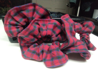 Blue/Red Flannel (REGULAR) Scrunchie