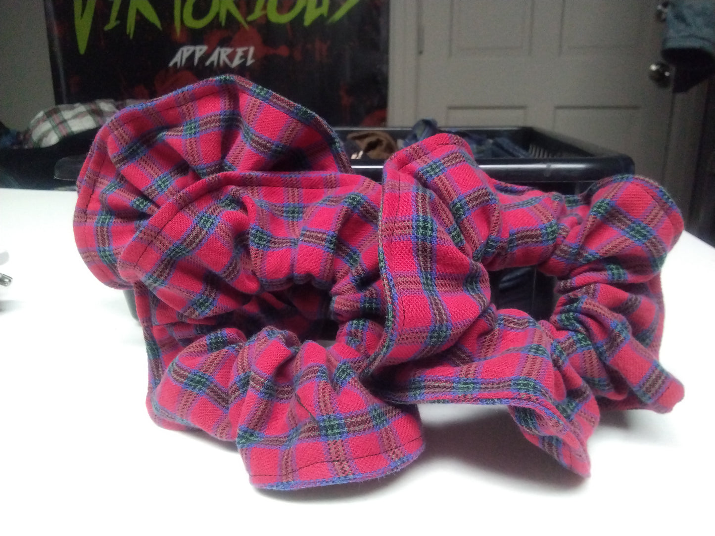 Blue/Red Flannel (REGULAR) Scrunchie