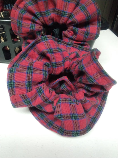 Blue/Red Flannel (REGULAR) Scrunchie