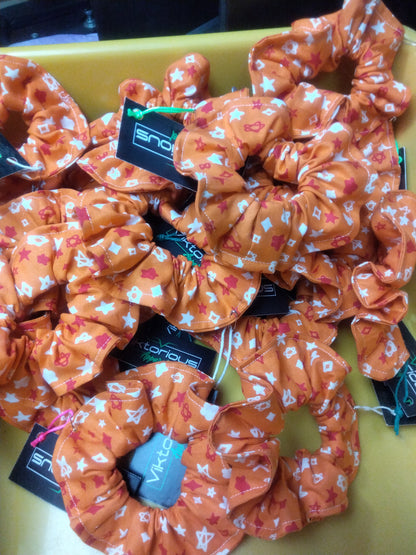 Orange Stars (GLOW IN THE DARK) (REGULAR) Scrunchie