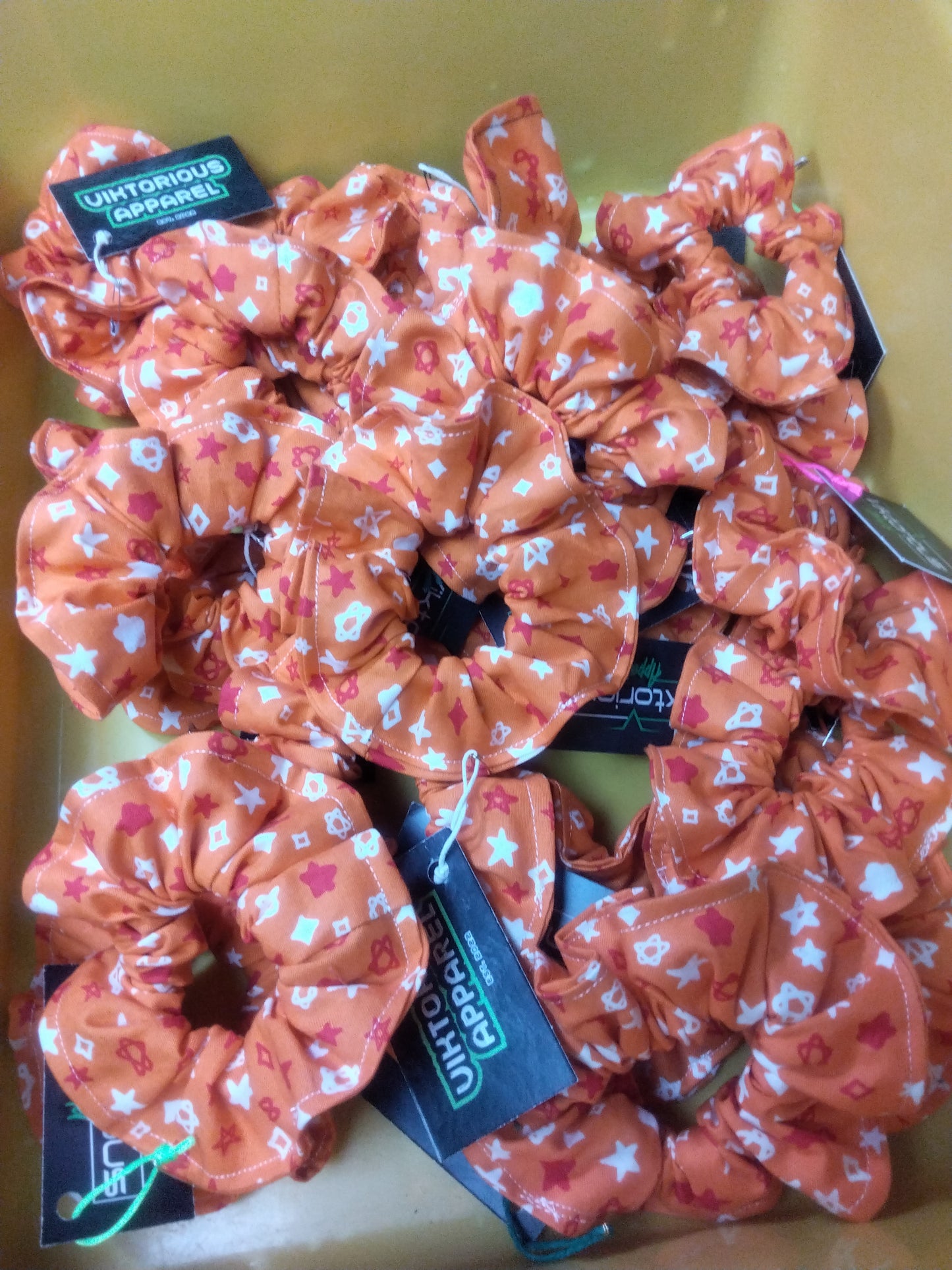 Orange Stars (GLOW IN THE DARK) (REGULAR) Scrunchie