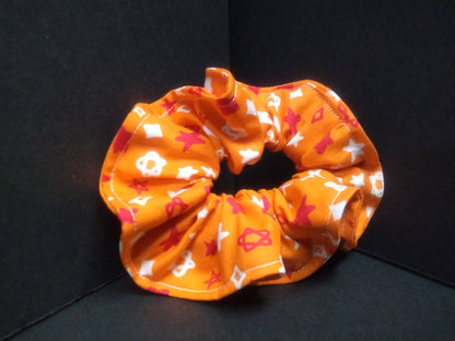 Orange Stars (GLOW IN THE DARK) (REGULAR) Scrunchie