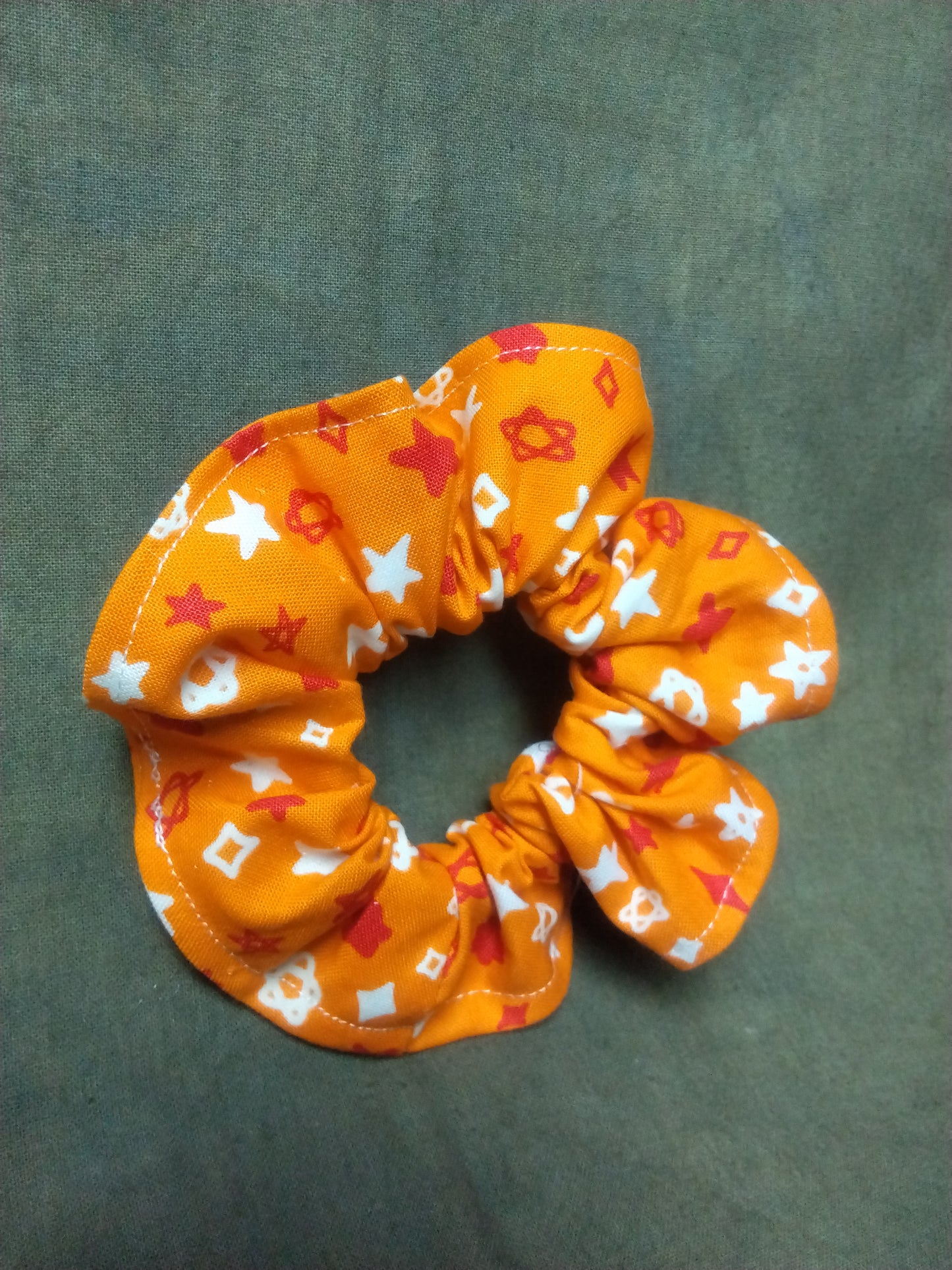 Orange Stars (GLOW IN THE DARK) (REGULAR) Scrunchie