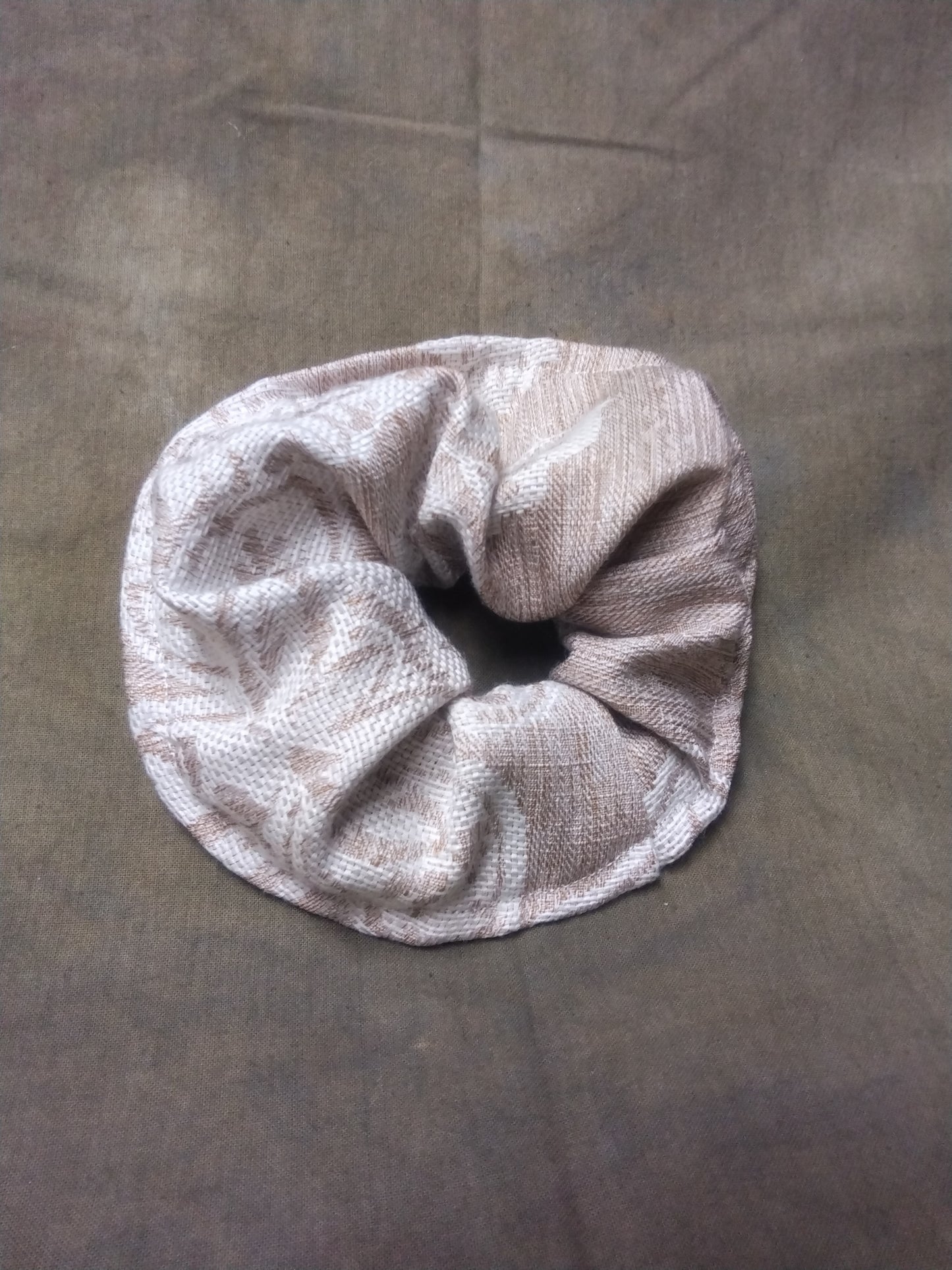 White/Flower Strong (REGULAR) Scrunchie