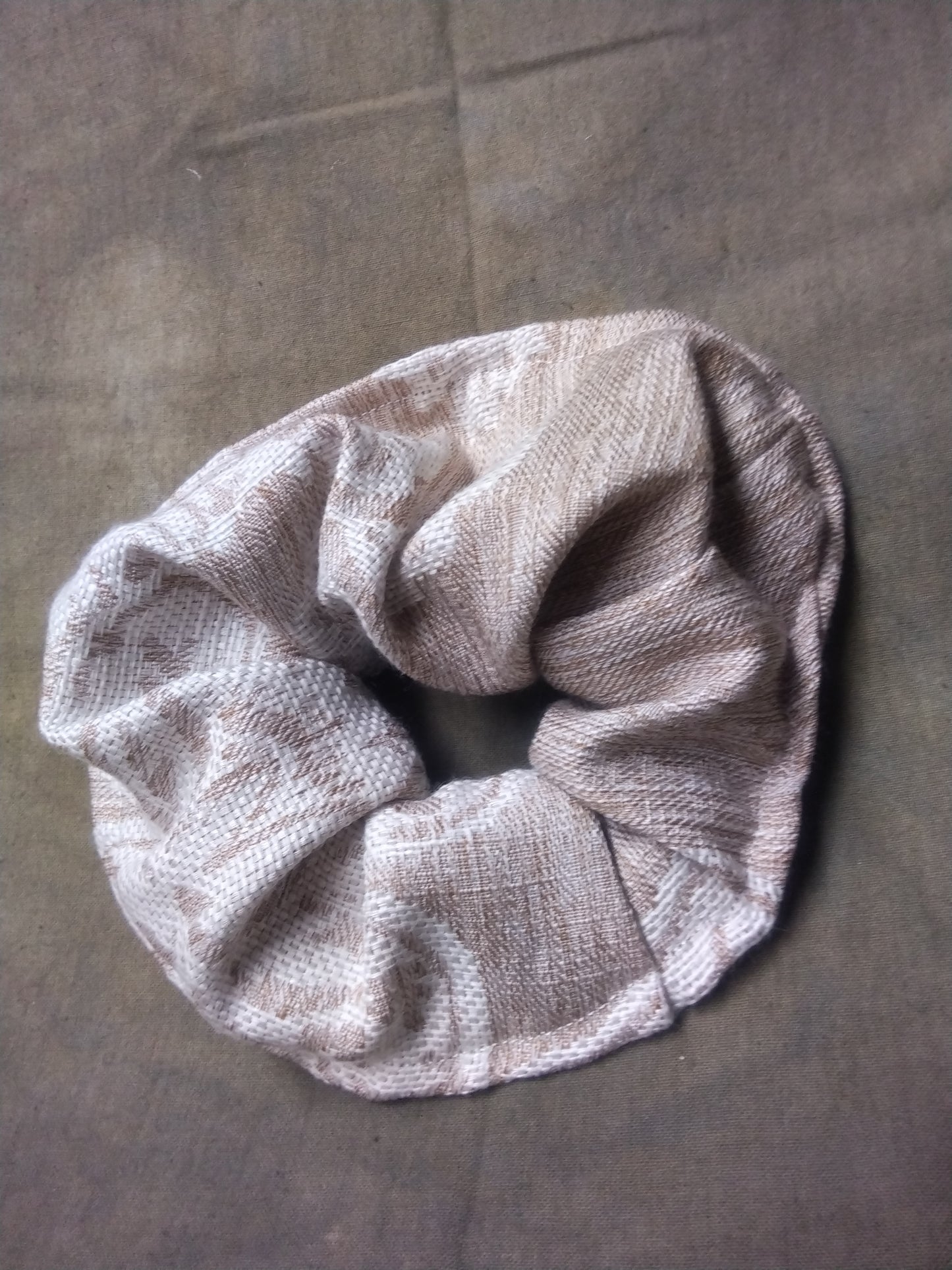 White/Flower Strong (REGULAR) Scrunchie